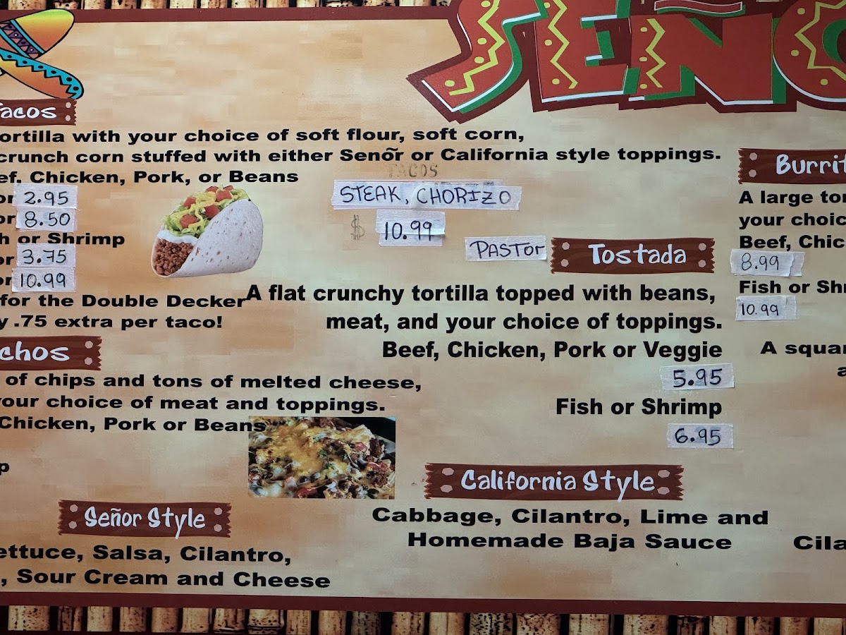 Señor Taco Photo Menu 10
