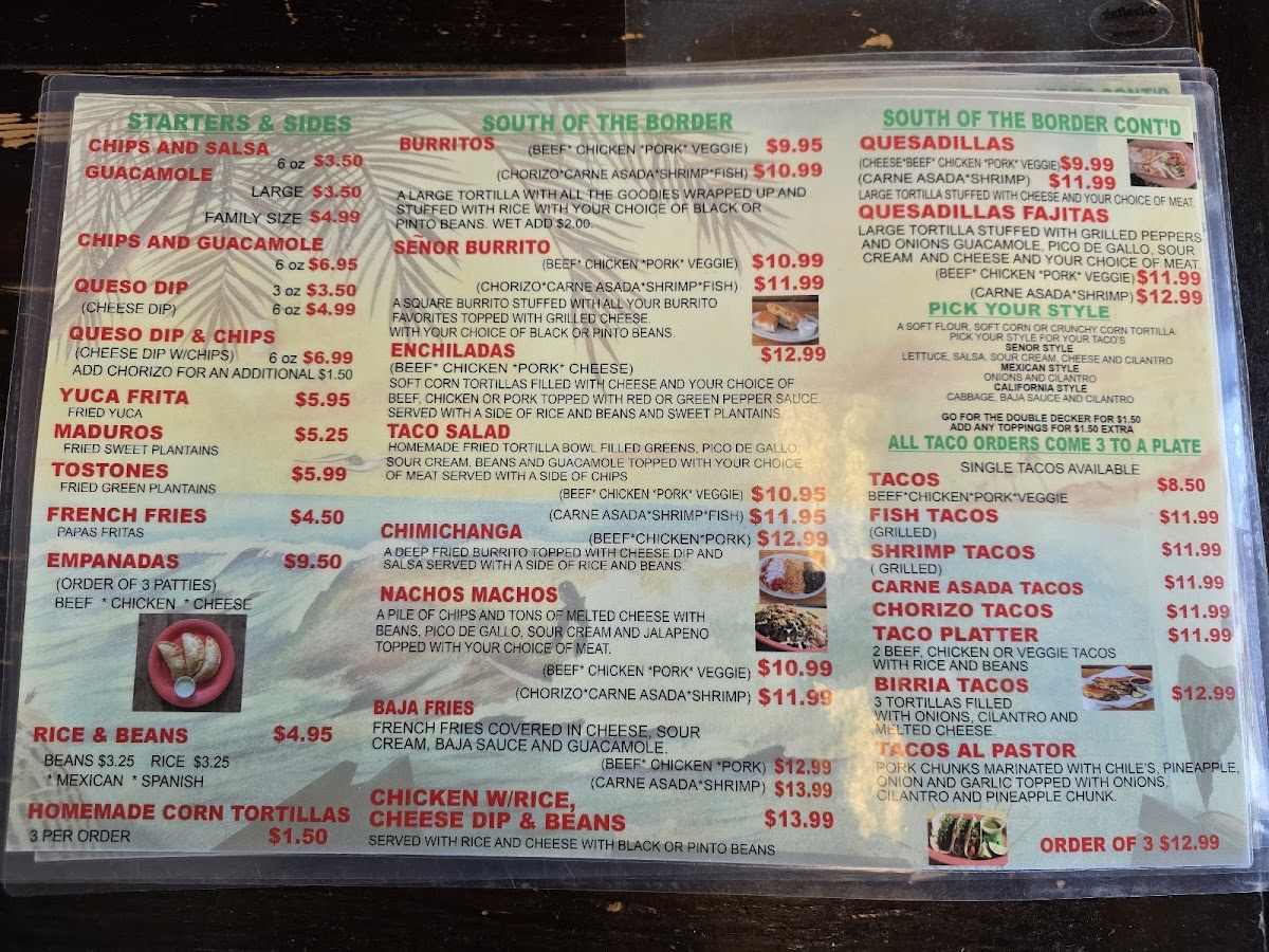 Señor Taco Photo Menu 3