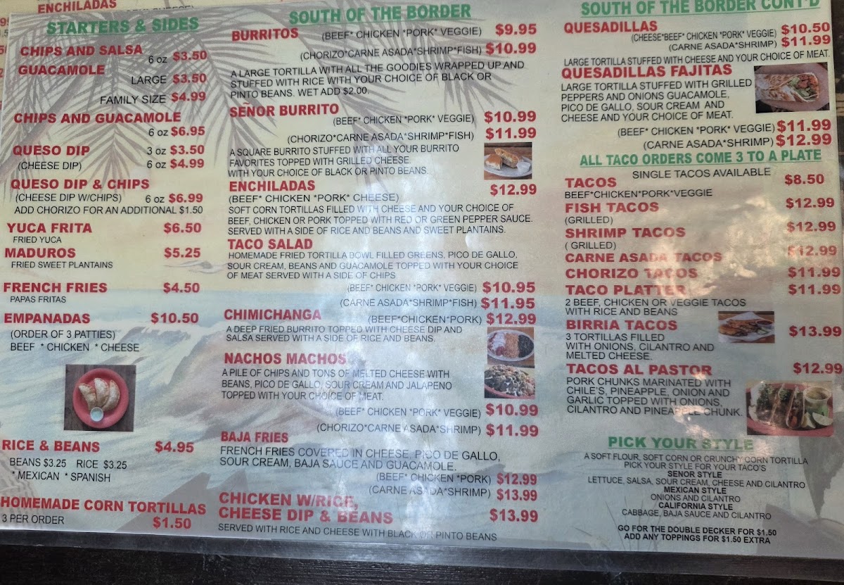 Señor Taco Photo Menu 4