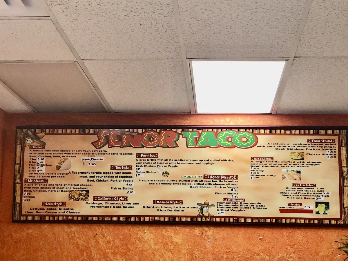 Señor Taco Photo Menu 9
