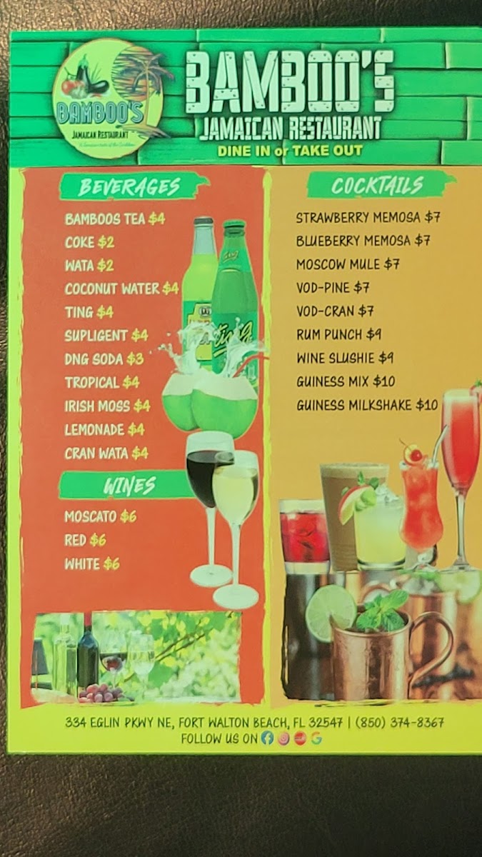 Bamboo's Jamaican Restaurant Photo Menu 6