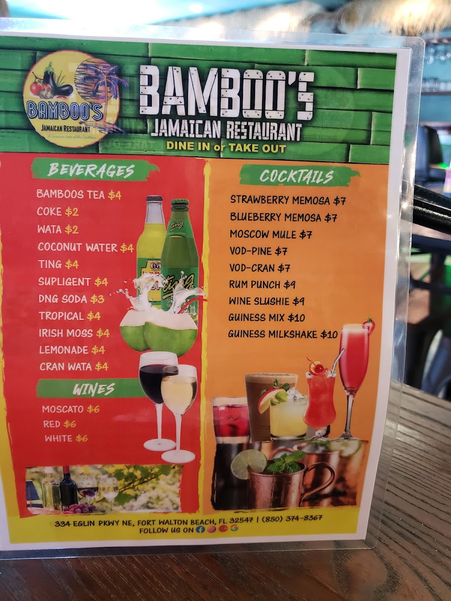 Bamboo's Jamaican Restaurant Photo Menu 8