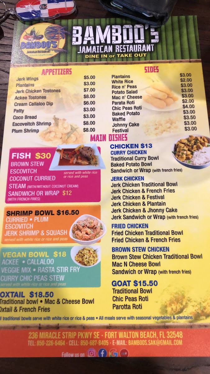 Bamboo's Jamaican Restaurant Photo Menu 9