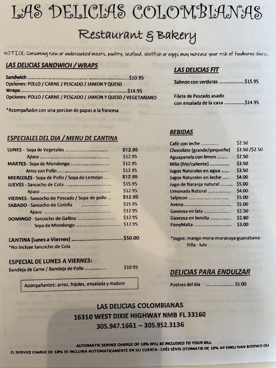 Las Delicias Colombianas Photo Menu 2
