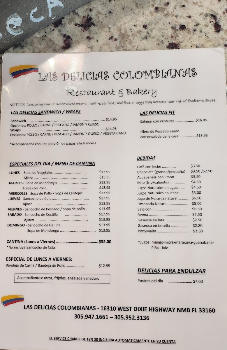 Las Delicias Colombianas Photo Menu 6