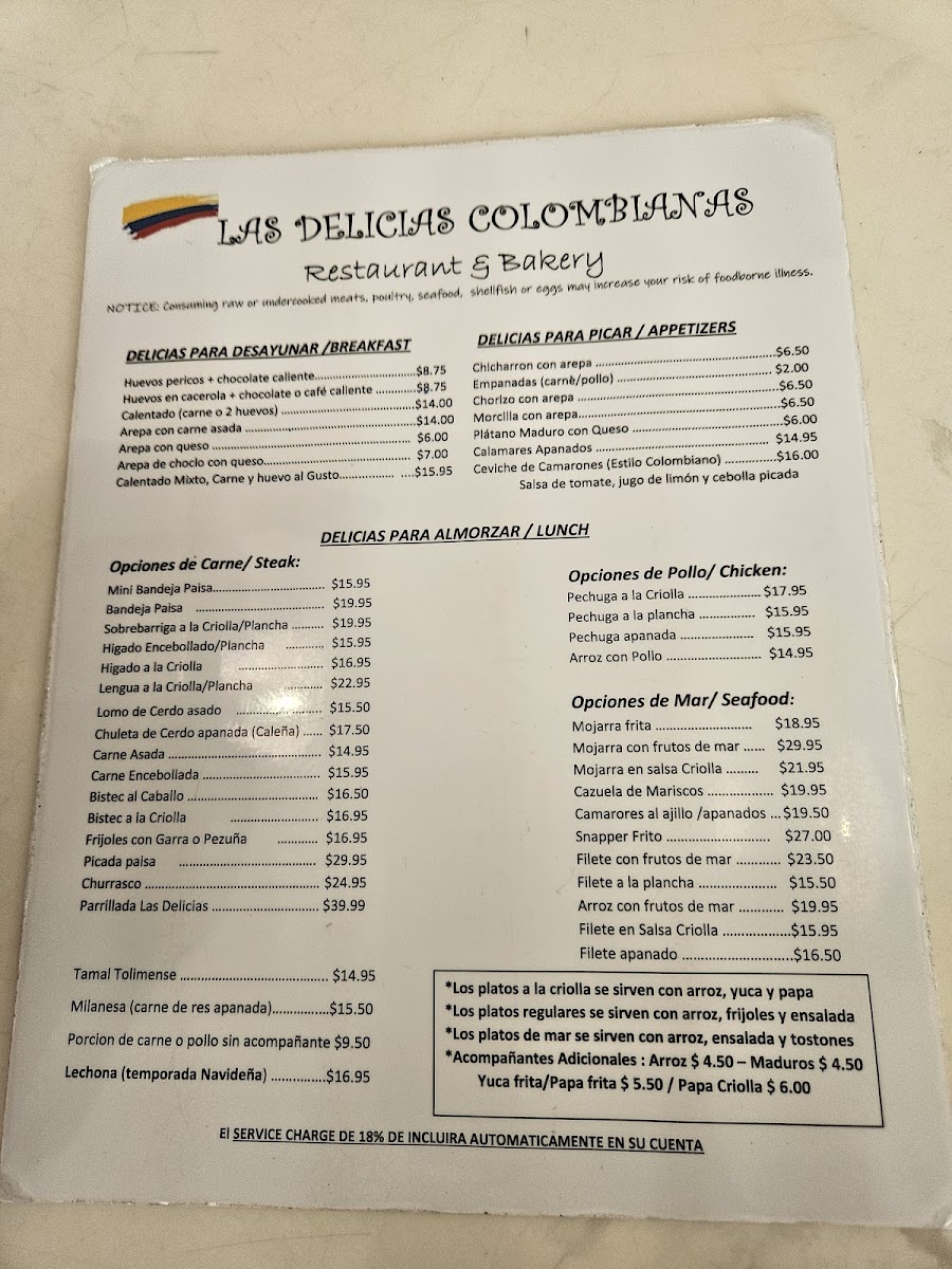 Las Delicias Colombianas Photo Menu 7