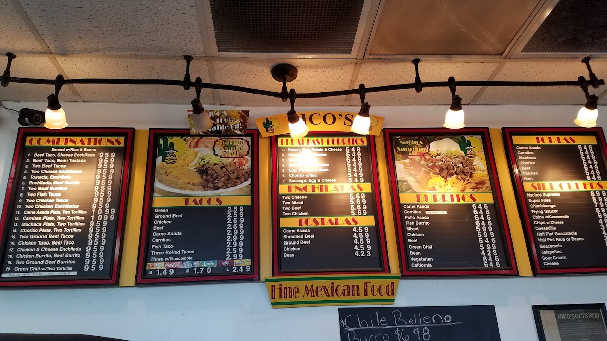 Nico's Taco Shop Photo Menu 10