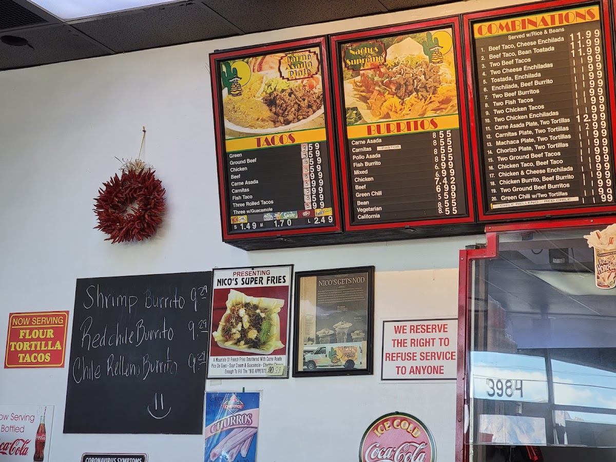 Nico's Taco Shop Photo Menu 7