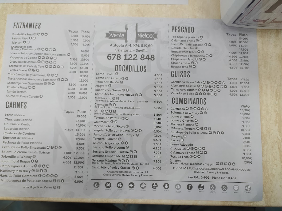 Restaurante Venta Los Nietos Photo Menu 2