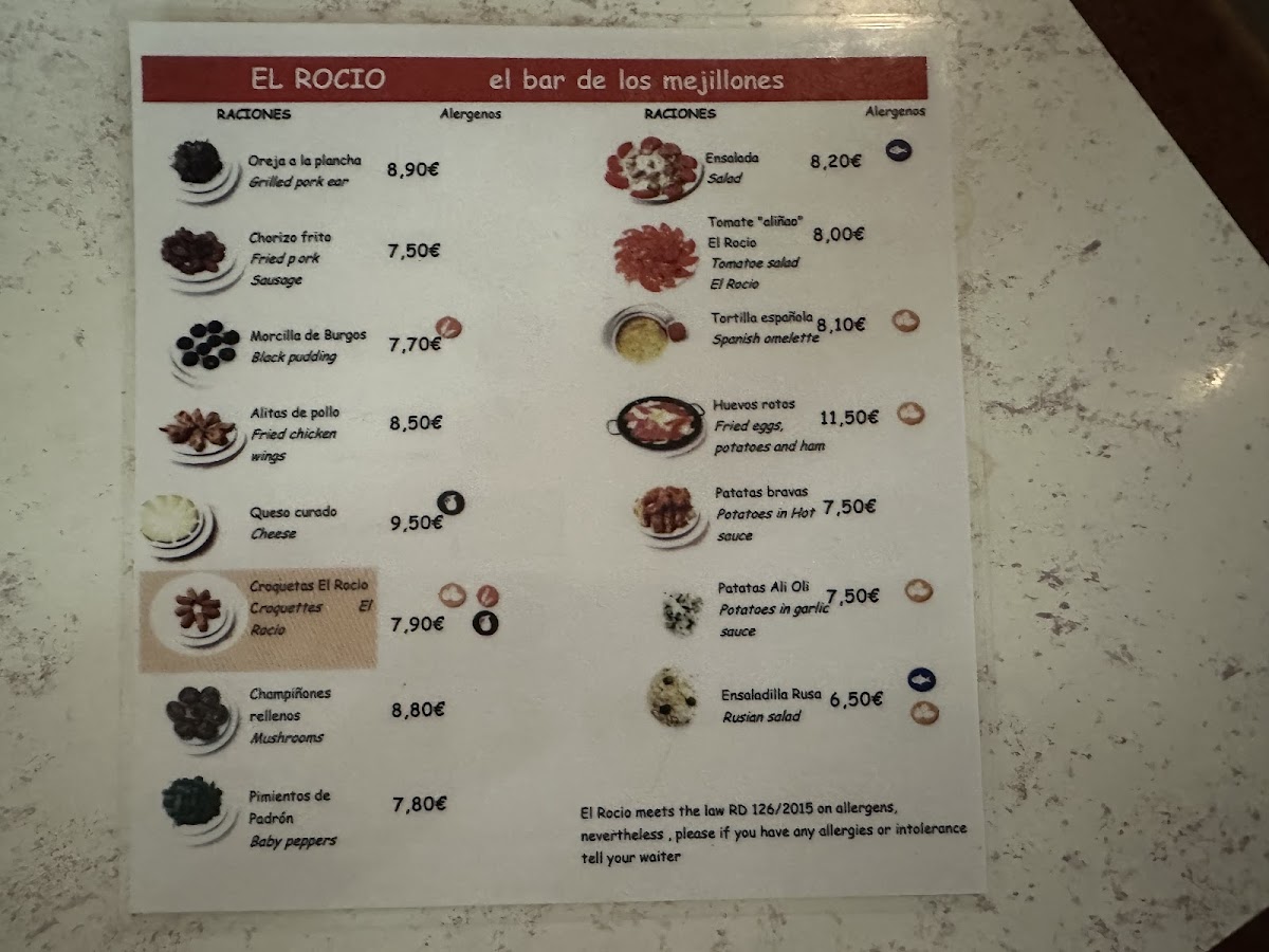 Bar El Rocio Photo Menu 10