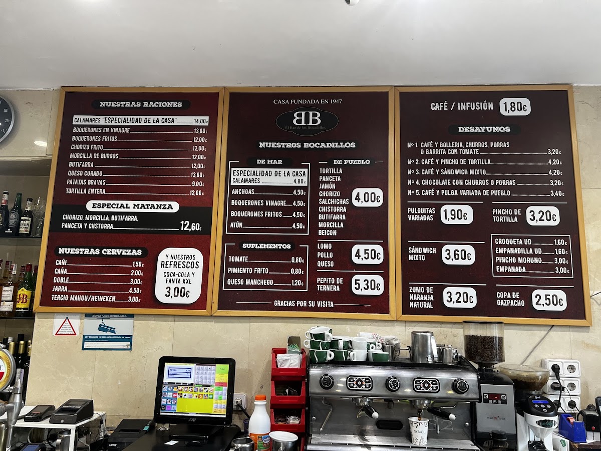 Bar De Los Bocadillos Photo Menu 1