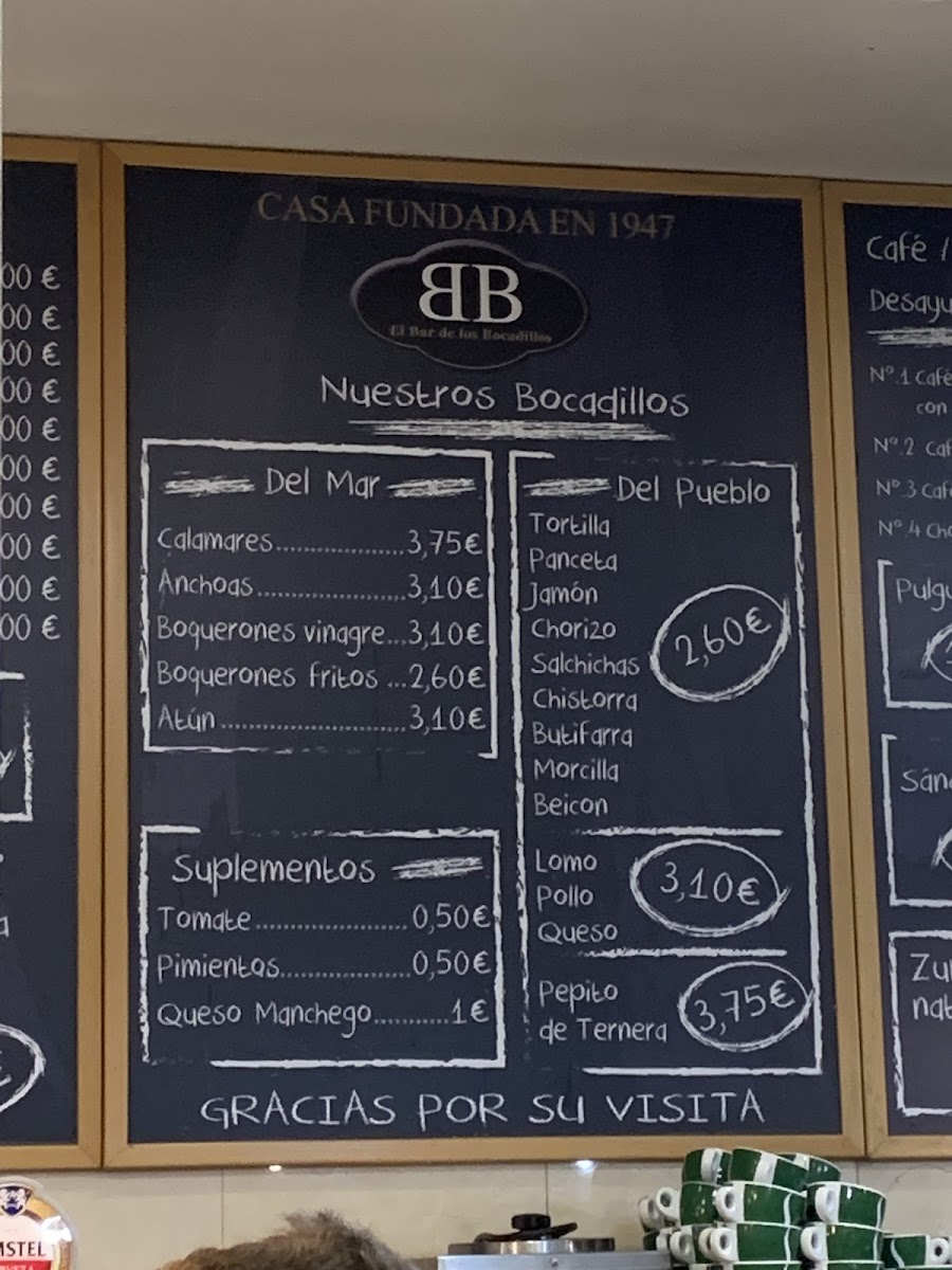 Bar De Los Bocadillos Photo Menu 7
