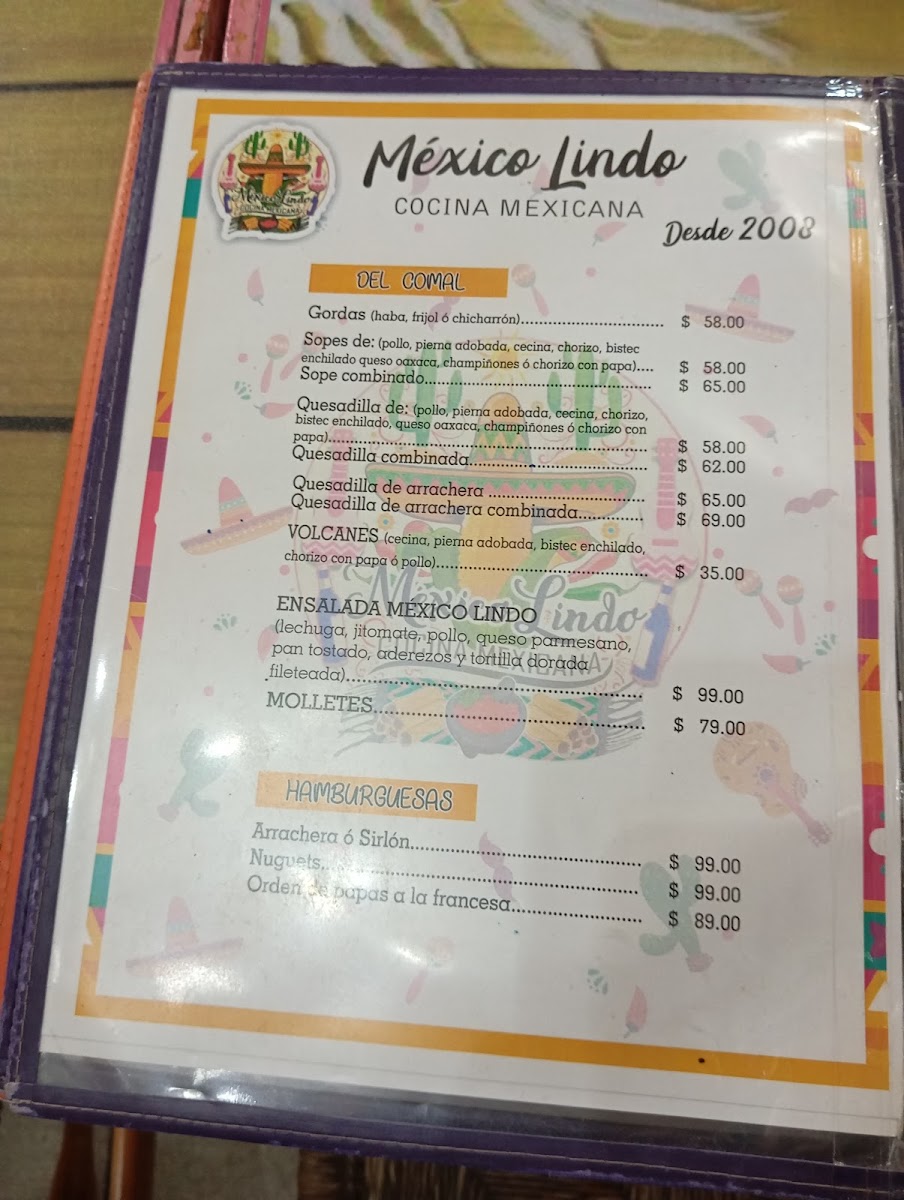 Mexico Lindo Cocina Mexicana Photo Menu 10