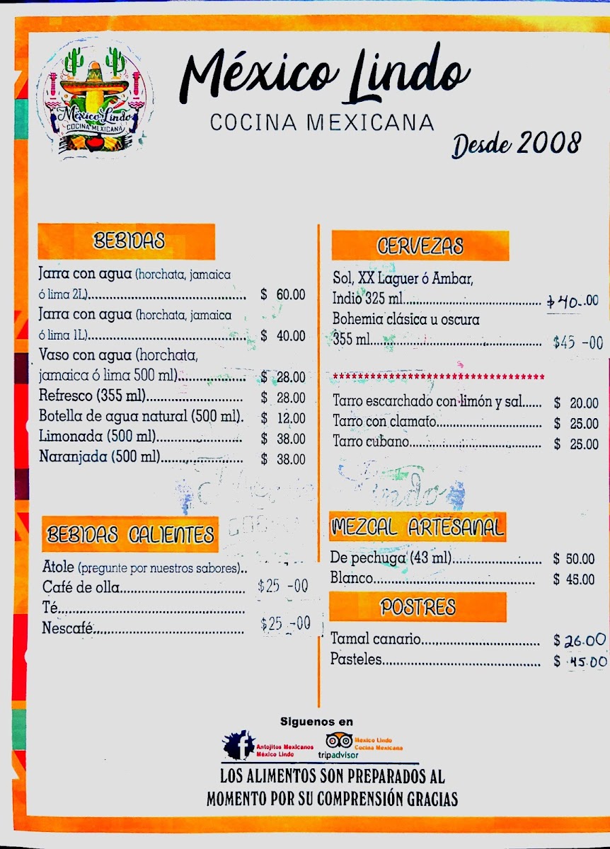 Mexico Lindo Cocina Mexicana Photo Menu 3