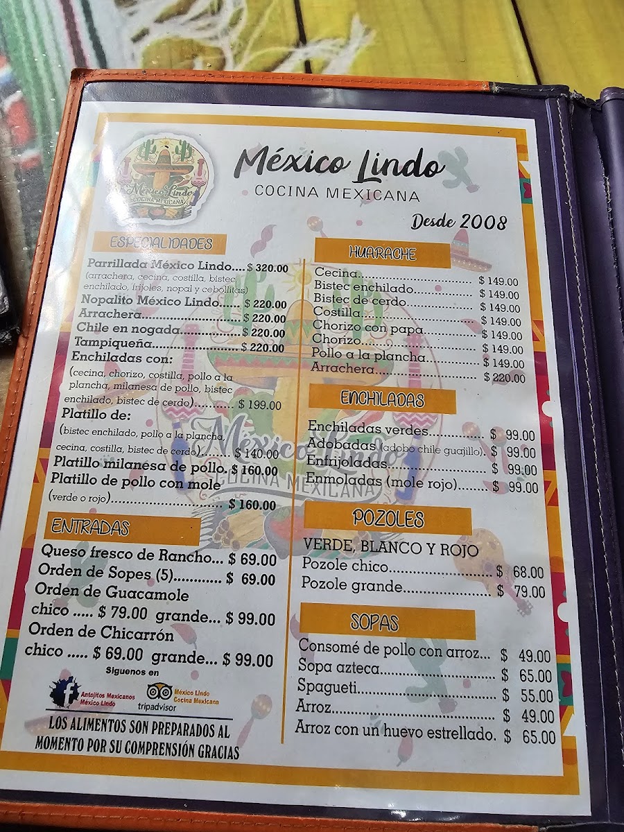 Mexico Lindo Cocina Mexicana Photo Menu 5