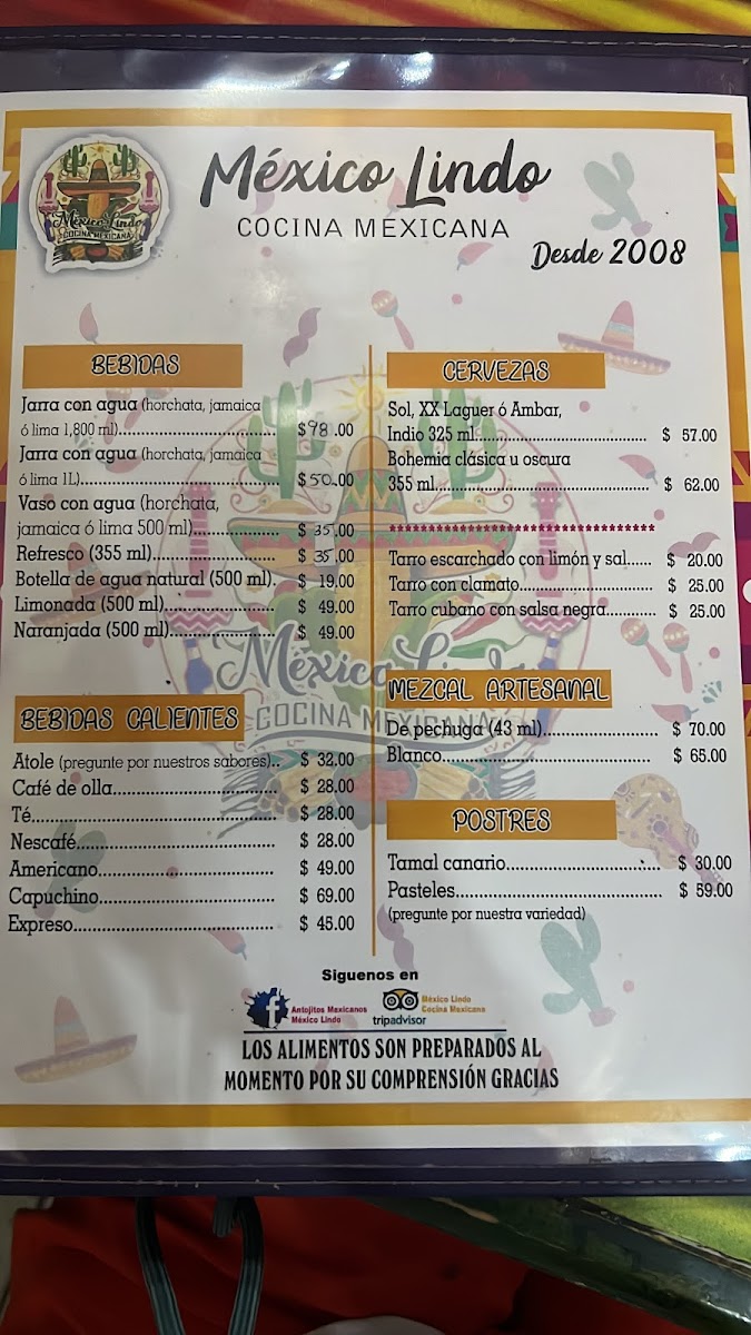Mexico Lindo Cocina Mexicana Photo Menu 6