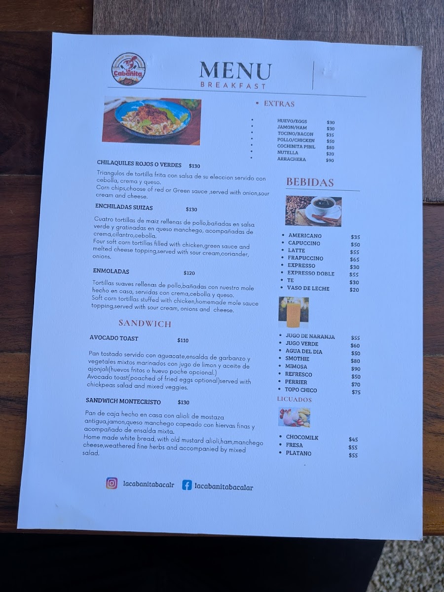 La Cabañita Grill & Cantina Photo Menu 5