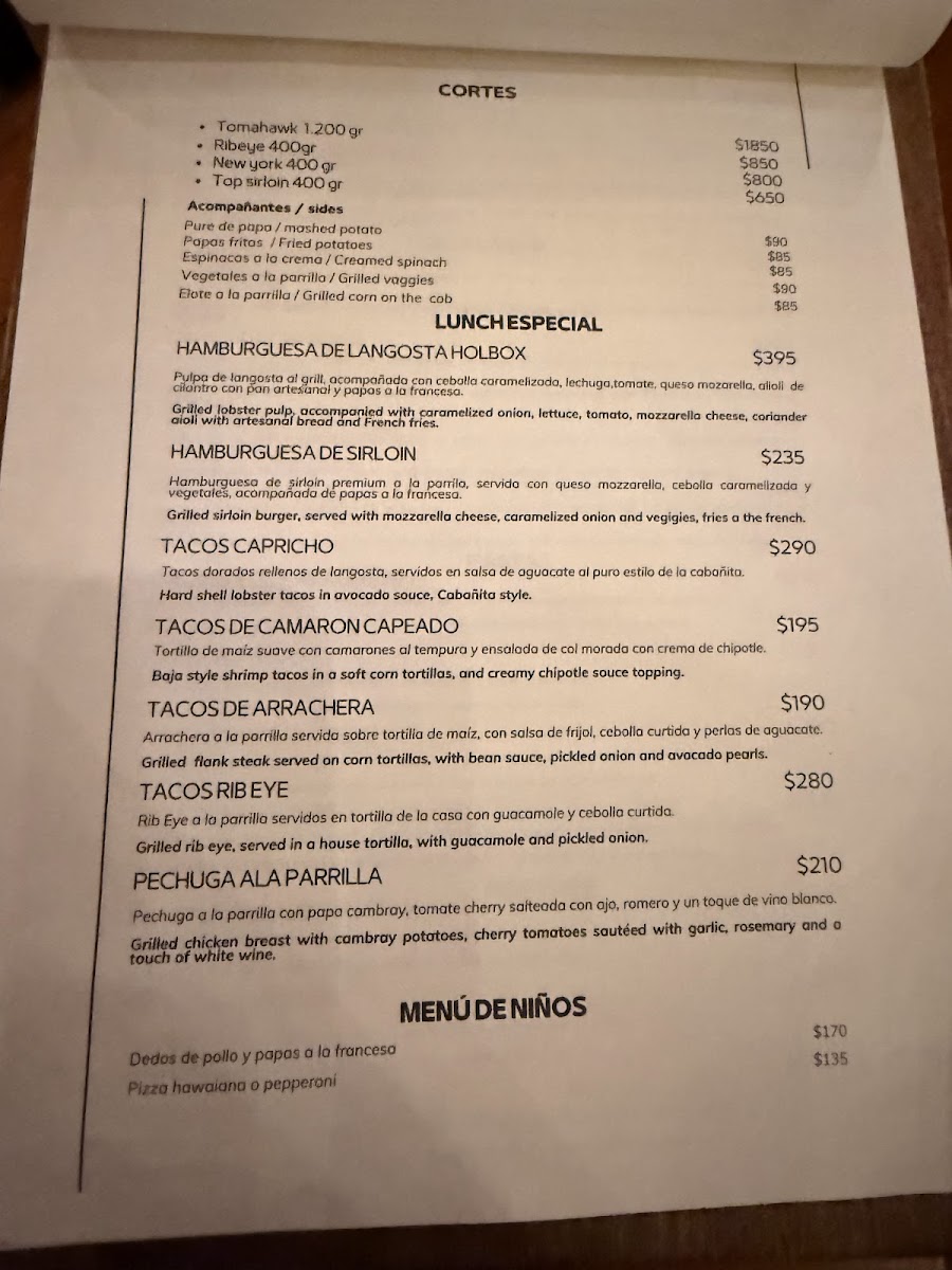 La Cabañita Grill & Cantina Photo Menu 6