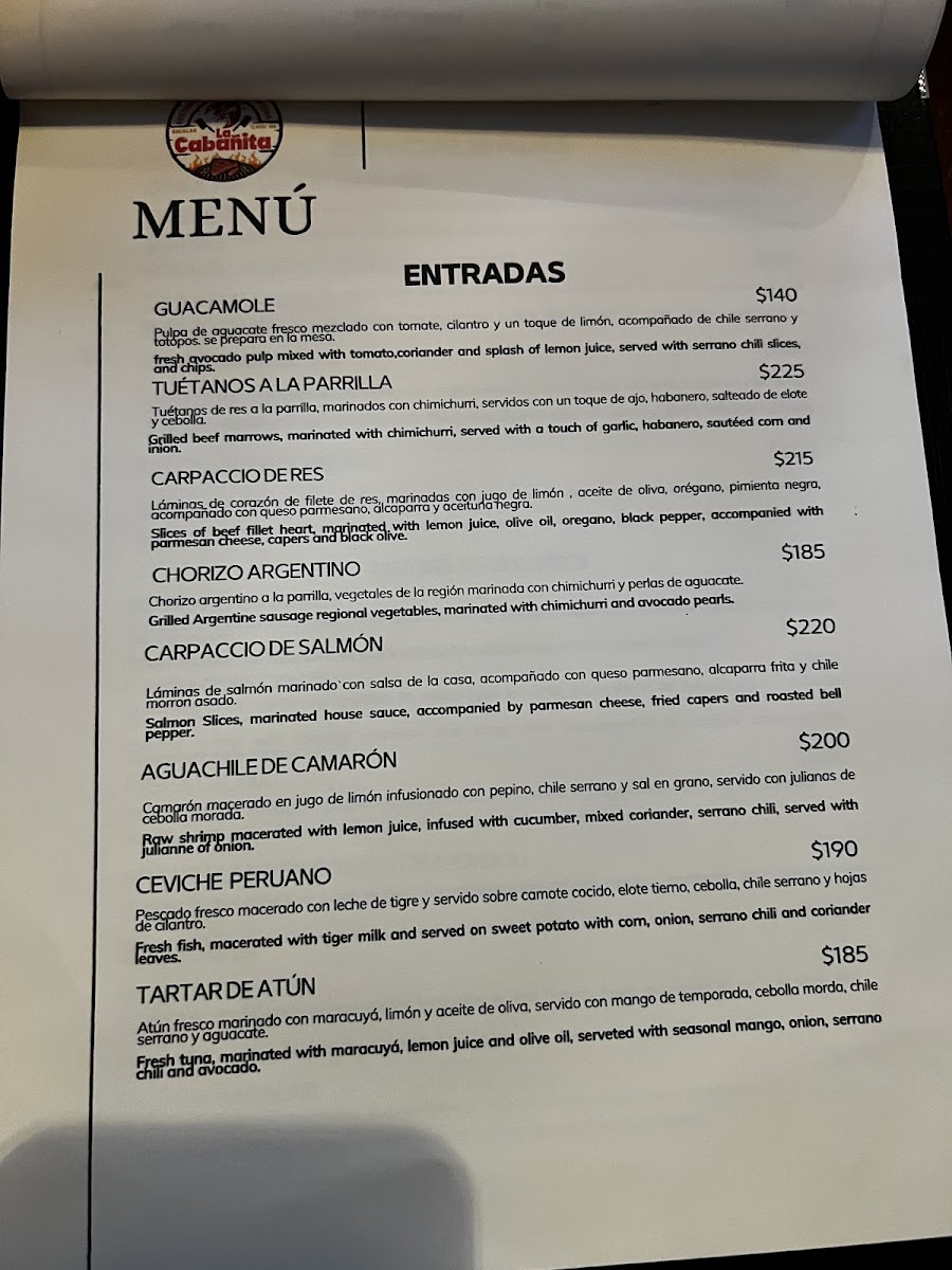 La Cabañita Grill & Cantina Photo Menu 9