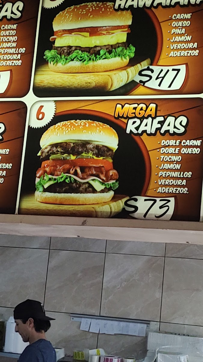 Rafas Burger Photo Menu 1