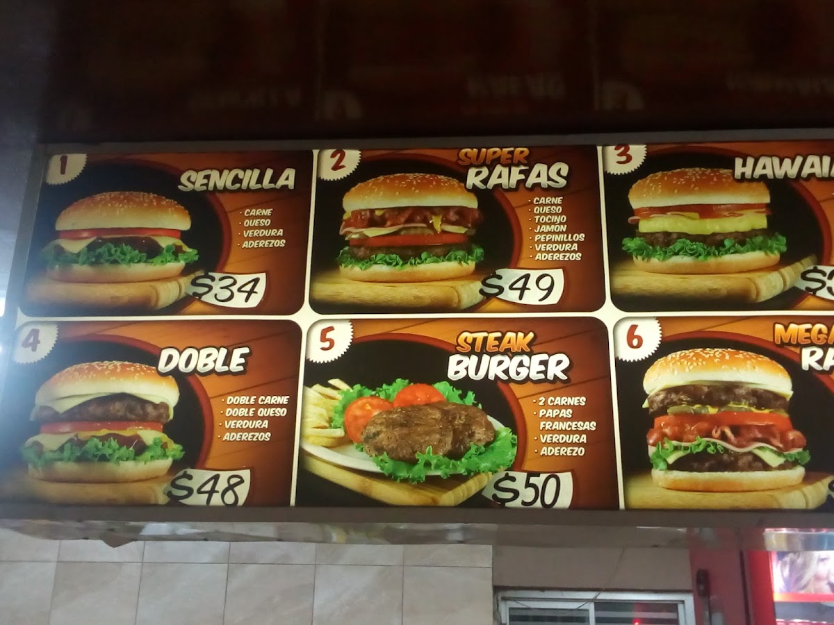 Rafas Burger Photo Menu 2