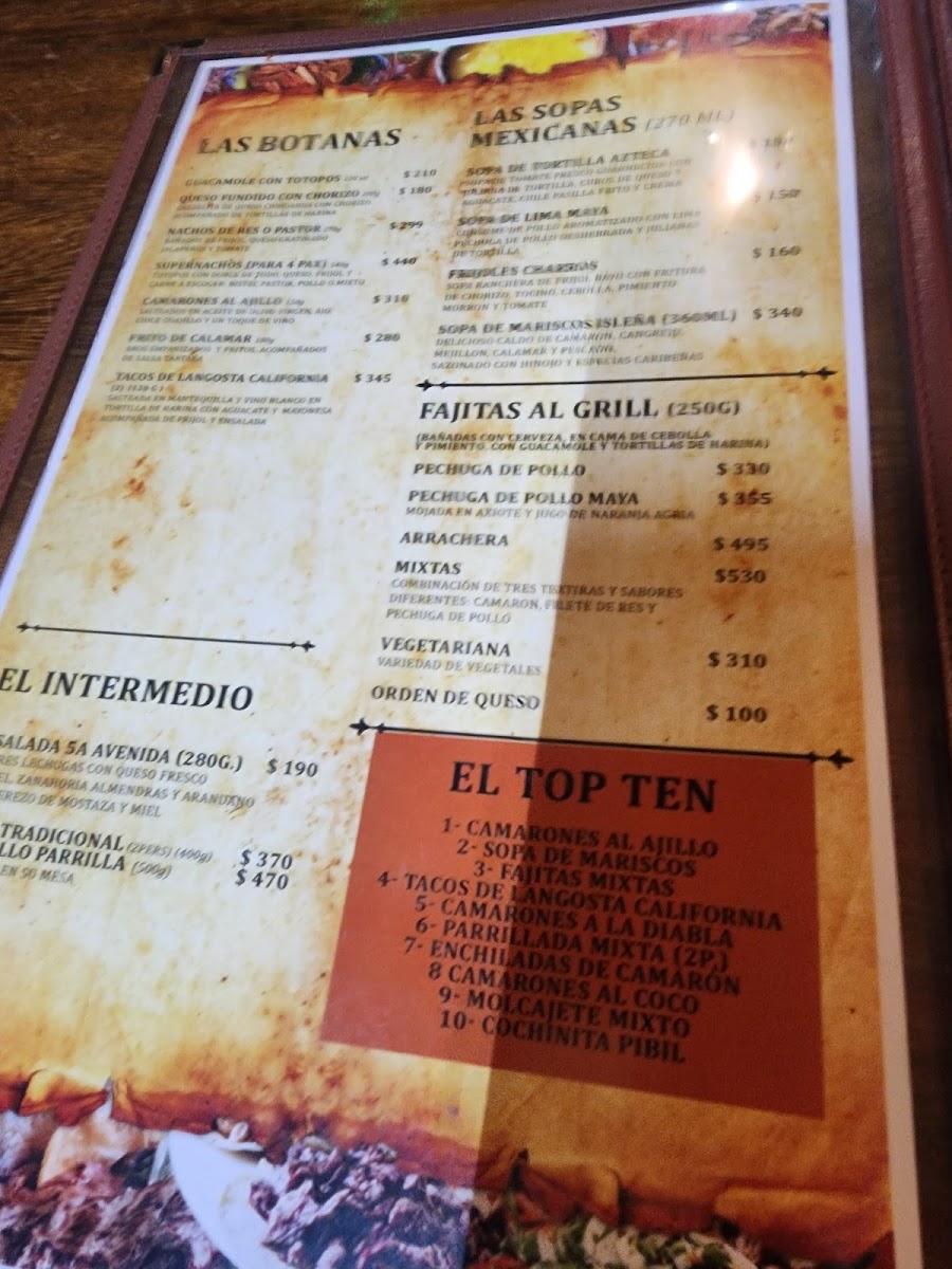 La Parrilla Playa del Carmen Photo Menu 10