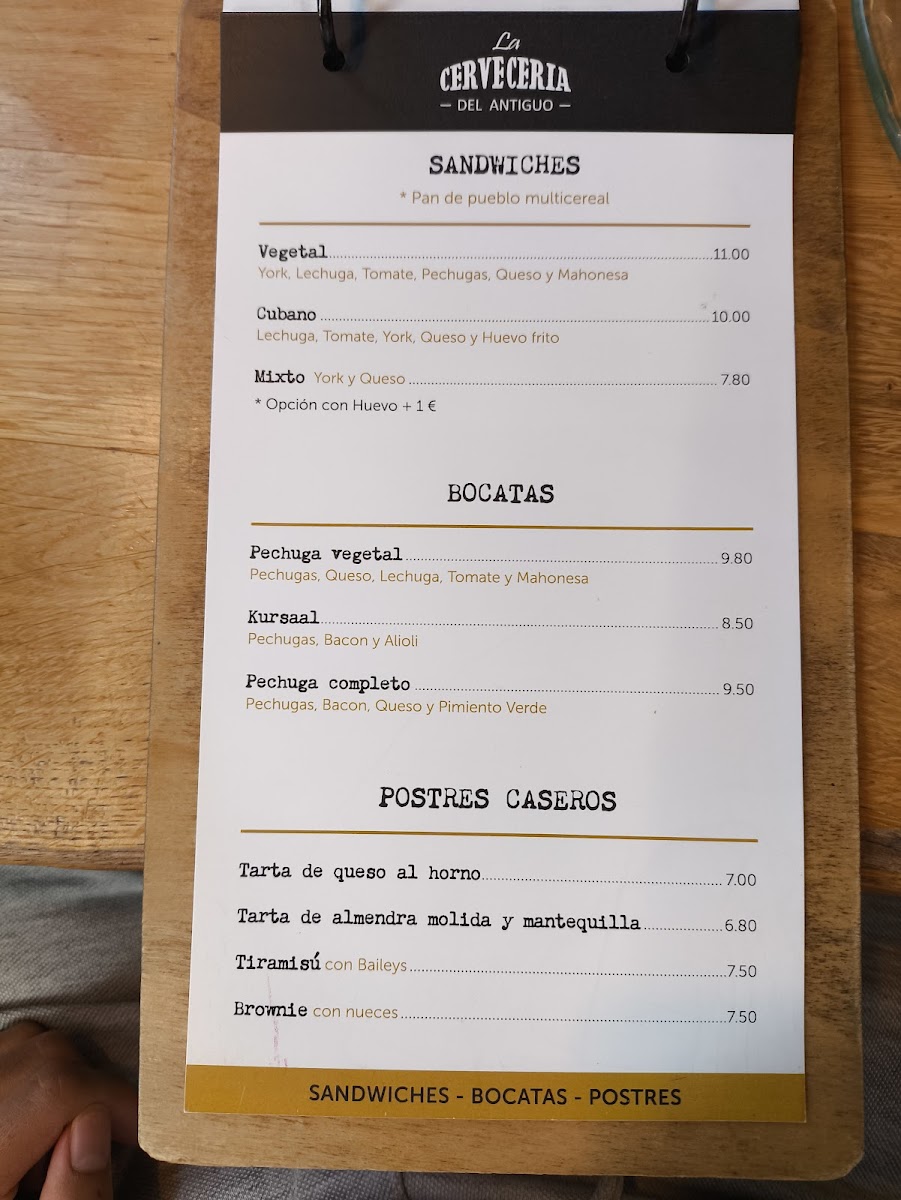 La Cervecería del Antiguo Photo Menu 5
