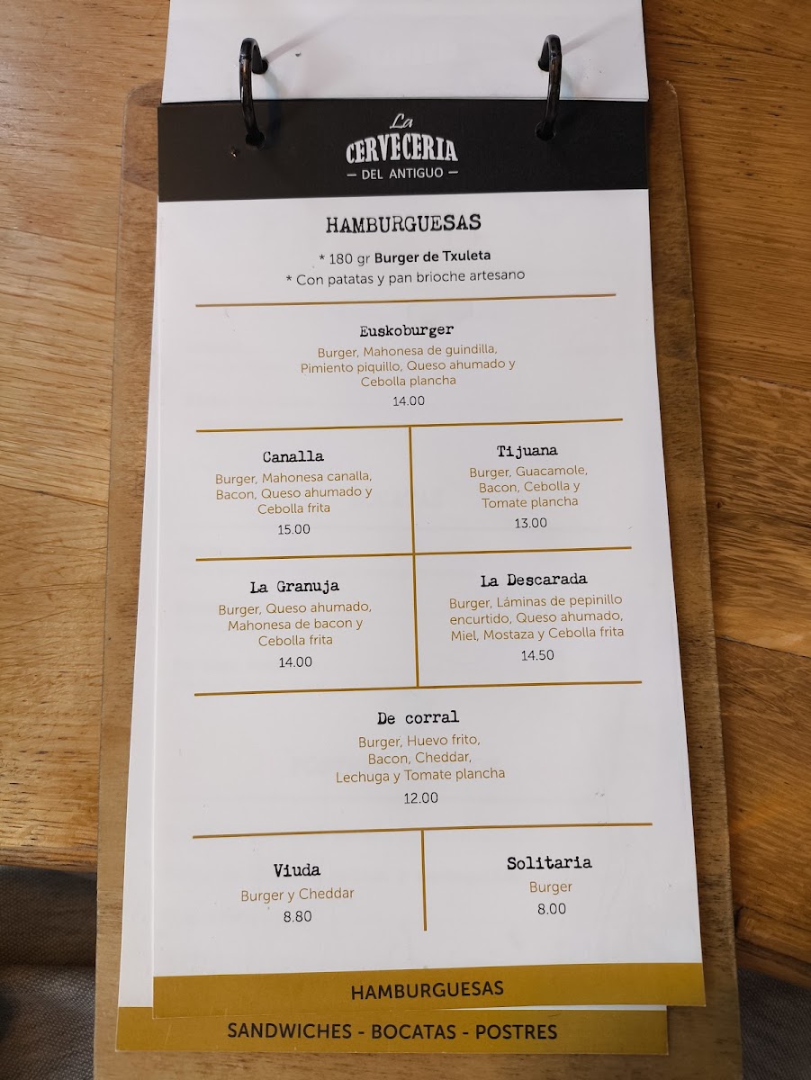 La Cervecería del Antiguo Photo Menu 6