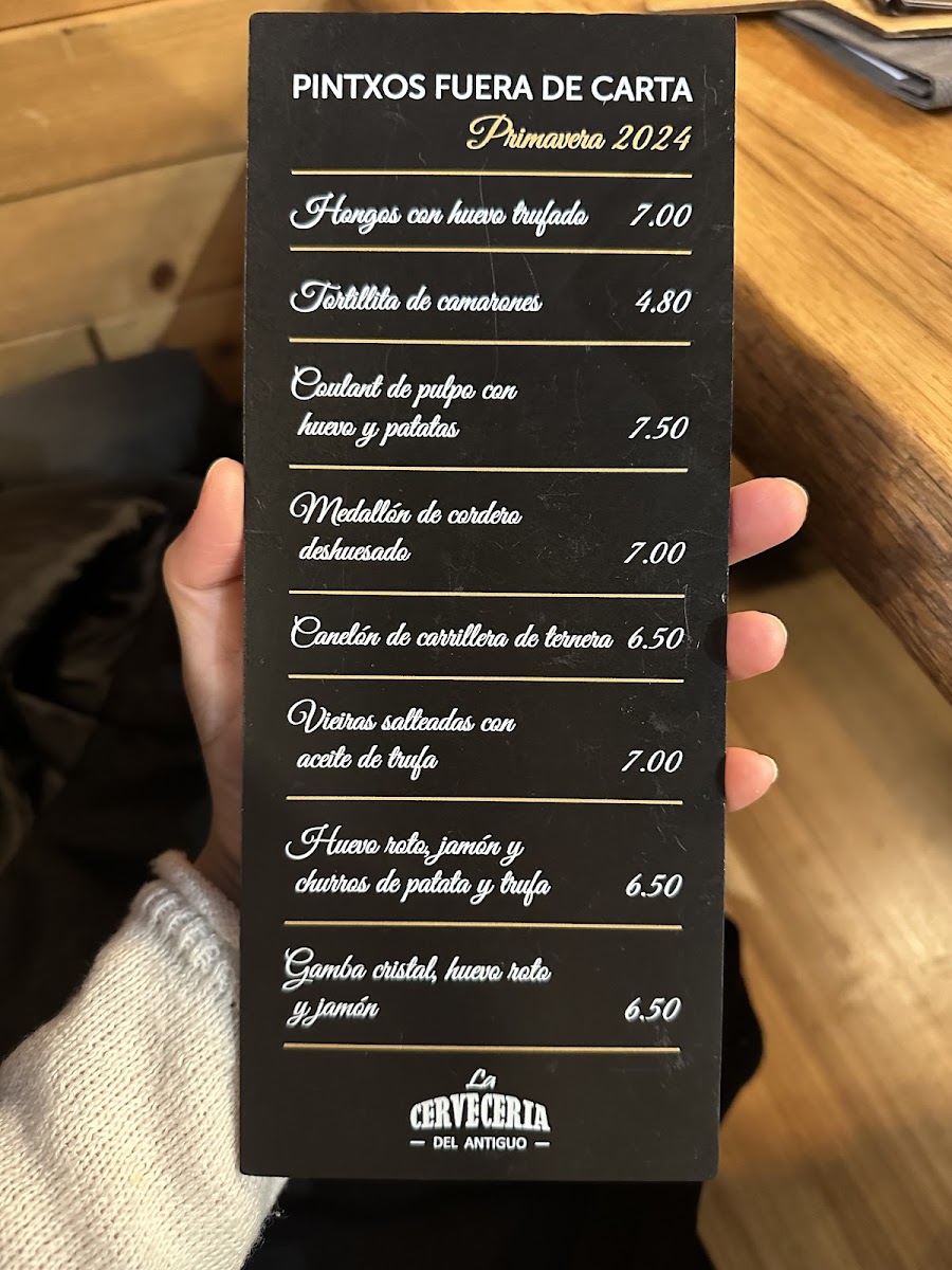 La Cervecería del Antiguo Photo Menu 9