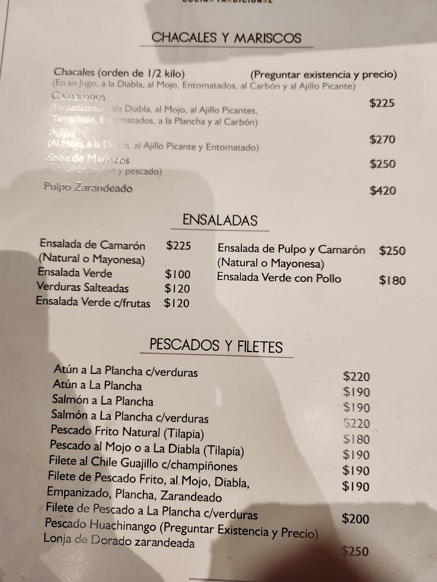 La Quinta Restaurante Photo Menu 2