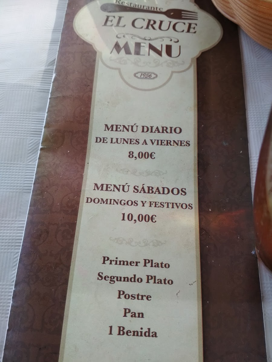 Restaurante El Cruce Photo Menu 2