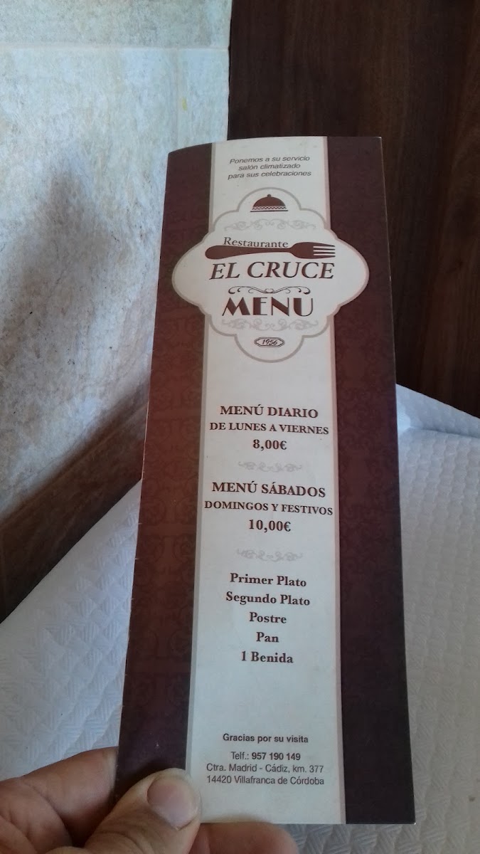 Restaurante El Cruce Photo Menu 3