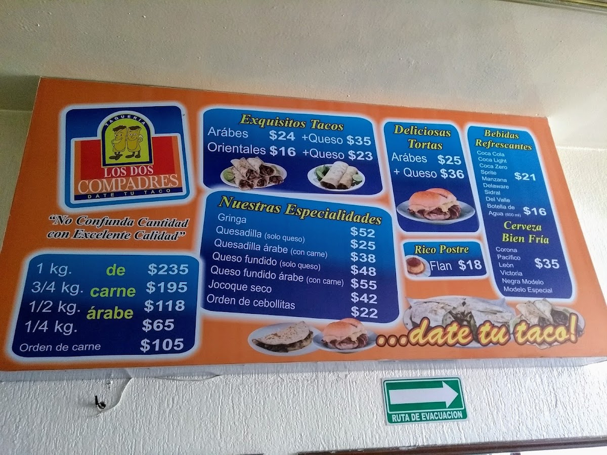 Taquería los Dos Compadres Photo Menu 3