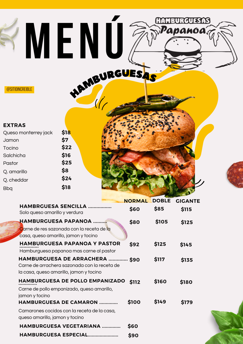 Hamburguesas Papanoa Photo Menu 3