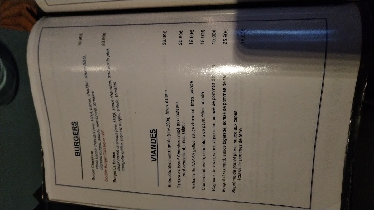 Restaurant La Bourse Photo Menu 8