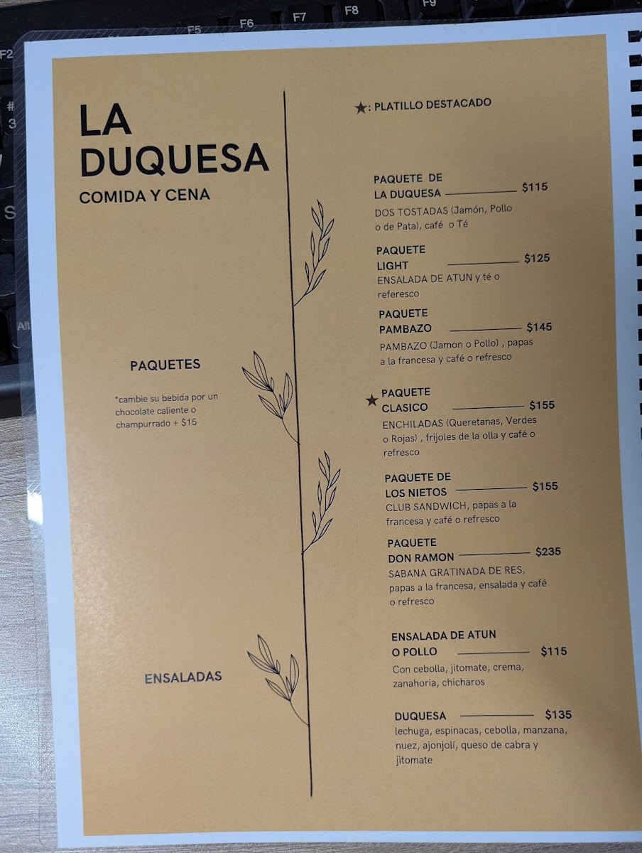Cafetería la Duquesa Photo Menu 10