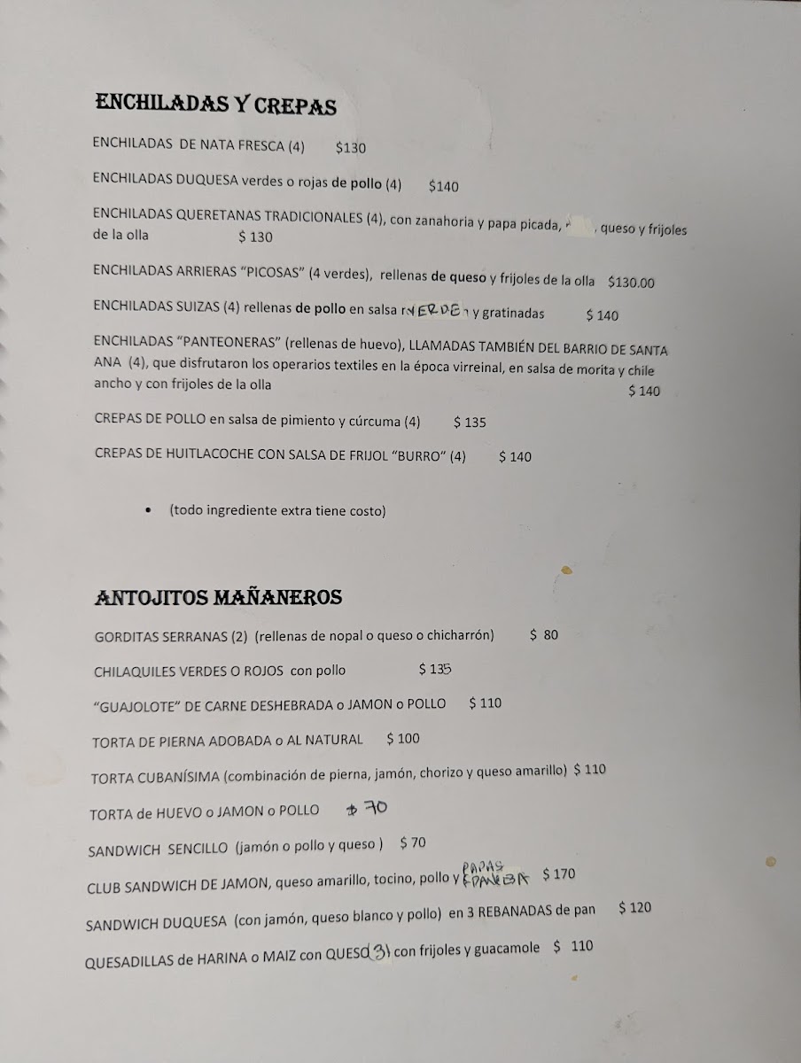 Cafetería la Duquesa Photo Menu 3