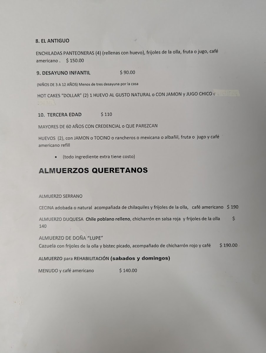 Cafetería la Duquesa Photo Menu 5