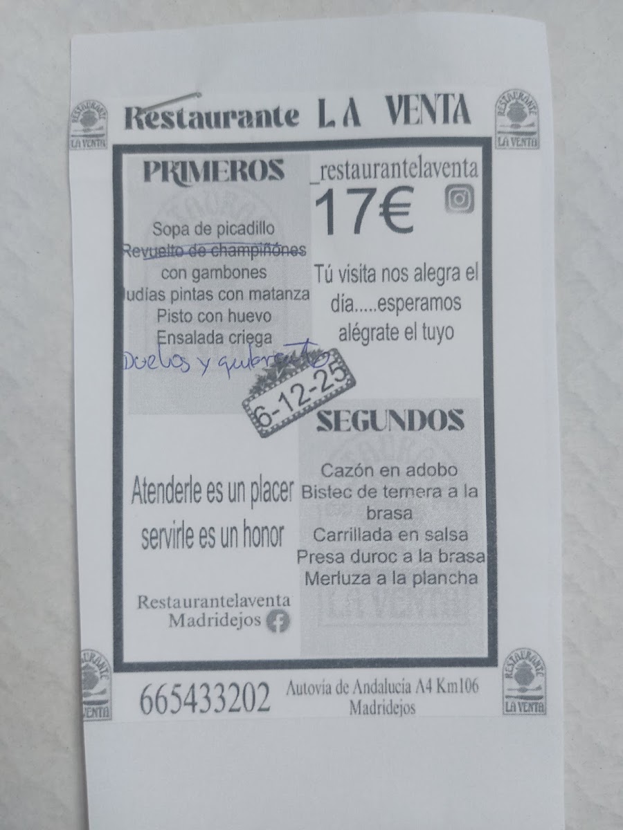 Restaurante La Venta Photo Menu 5