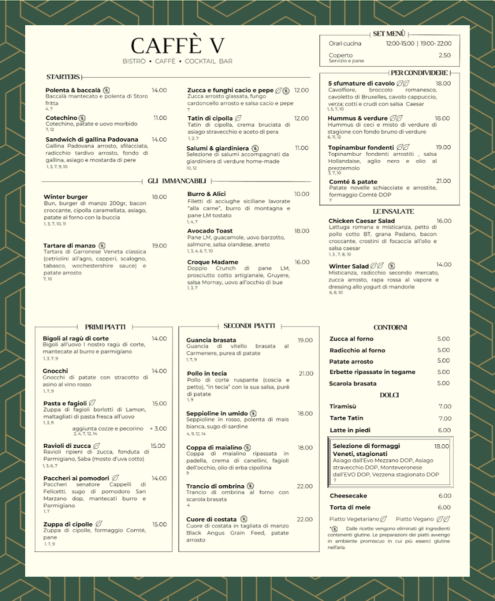 CAFFÈ V Photo Menu 1