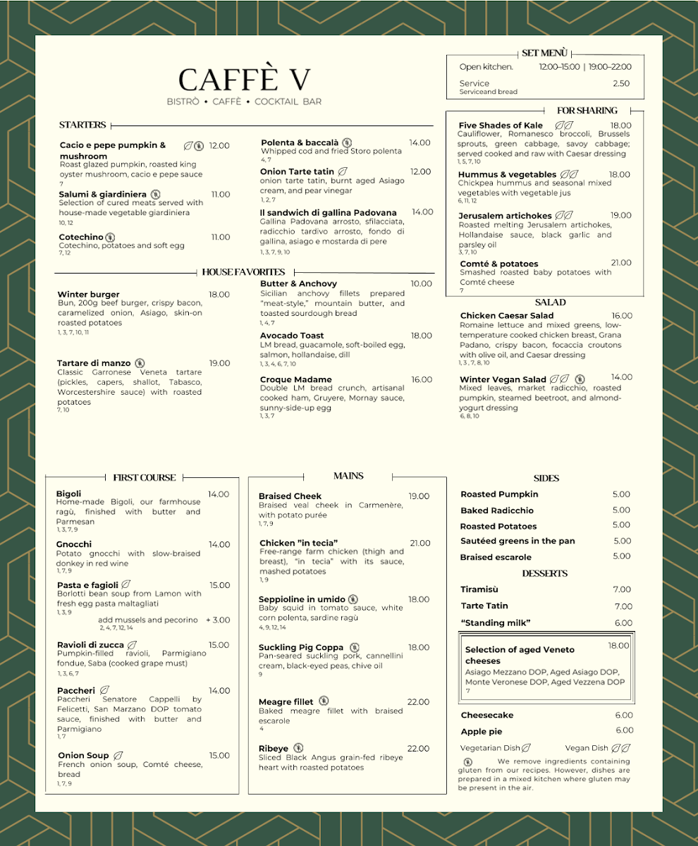CAFFÈ V Photo Menu 3