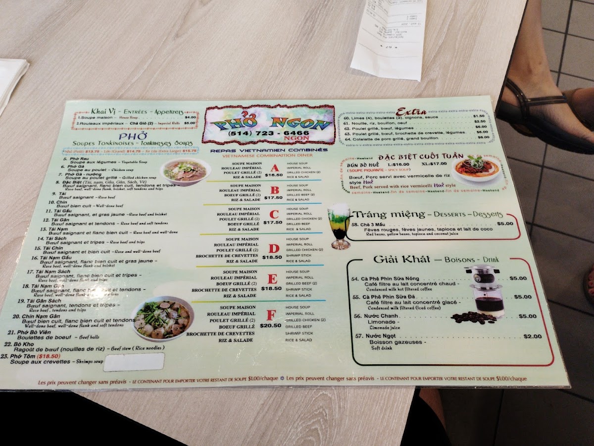 Restaurant Pho Ngon Photo Menu 6
