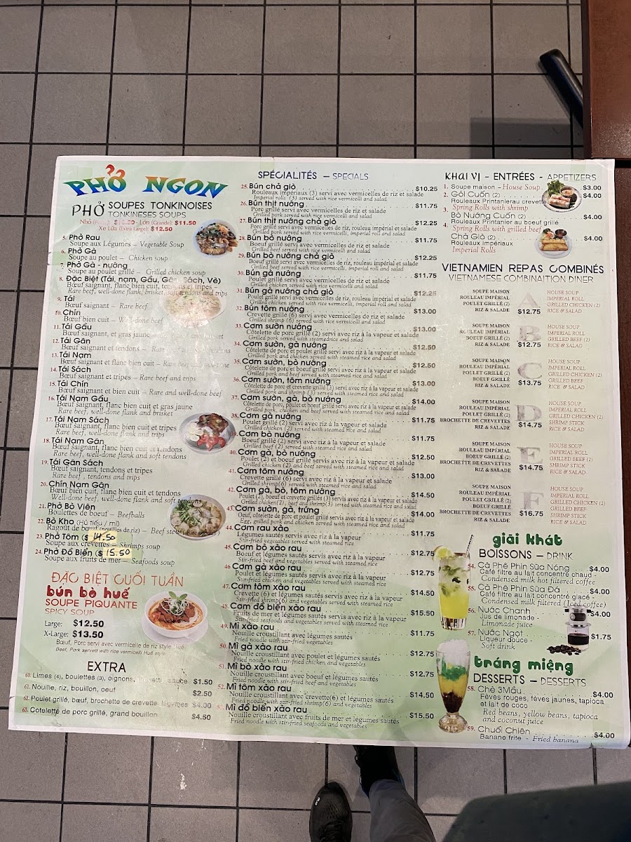 Restaurant Pho Ngon Photo Menu 9
