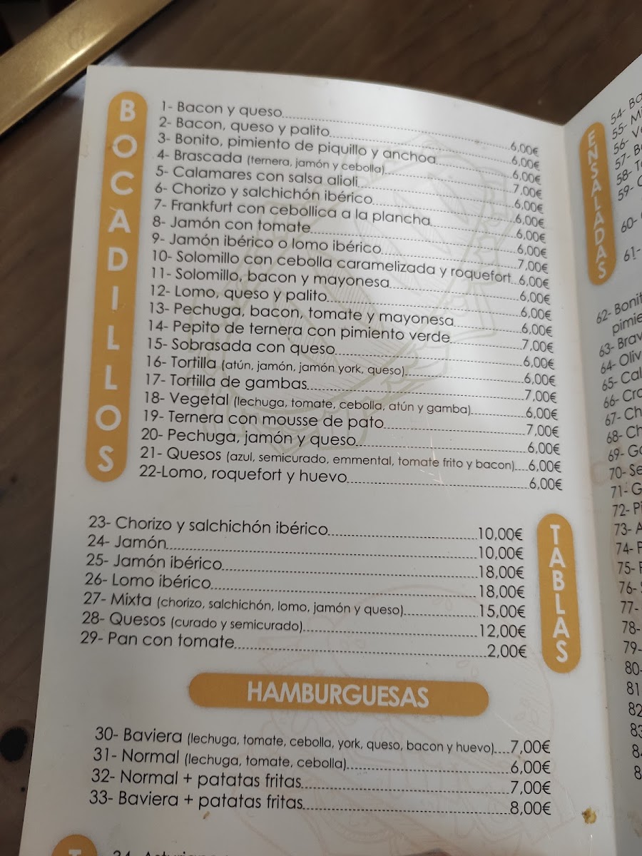 Baviera Lounge Photo Menu 1