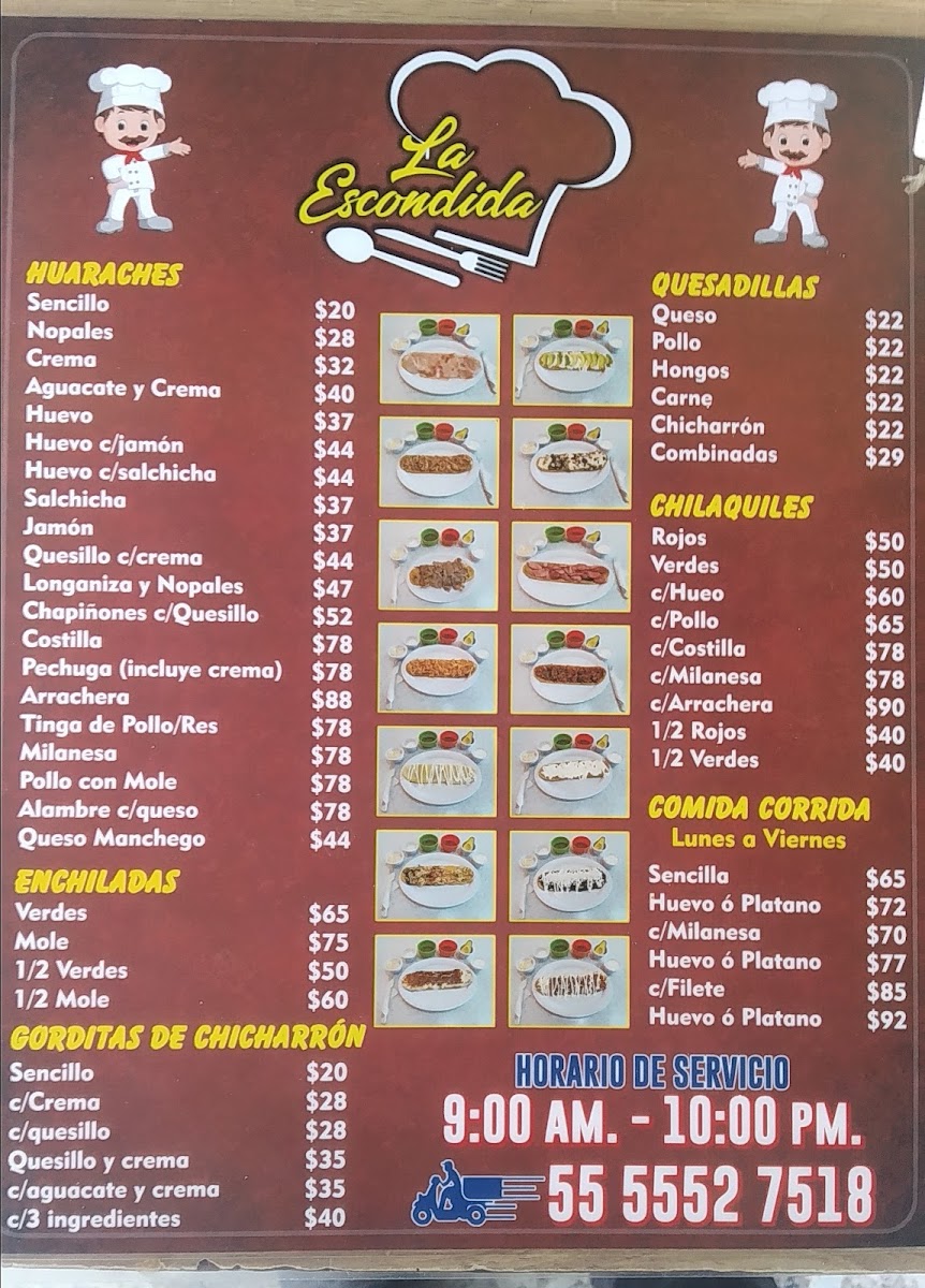 HUARACHES La Escondida Photo Menu 10