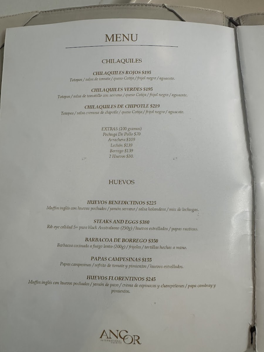 ANCOR RESTAURANT Photo Menu 4