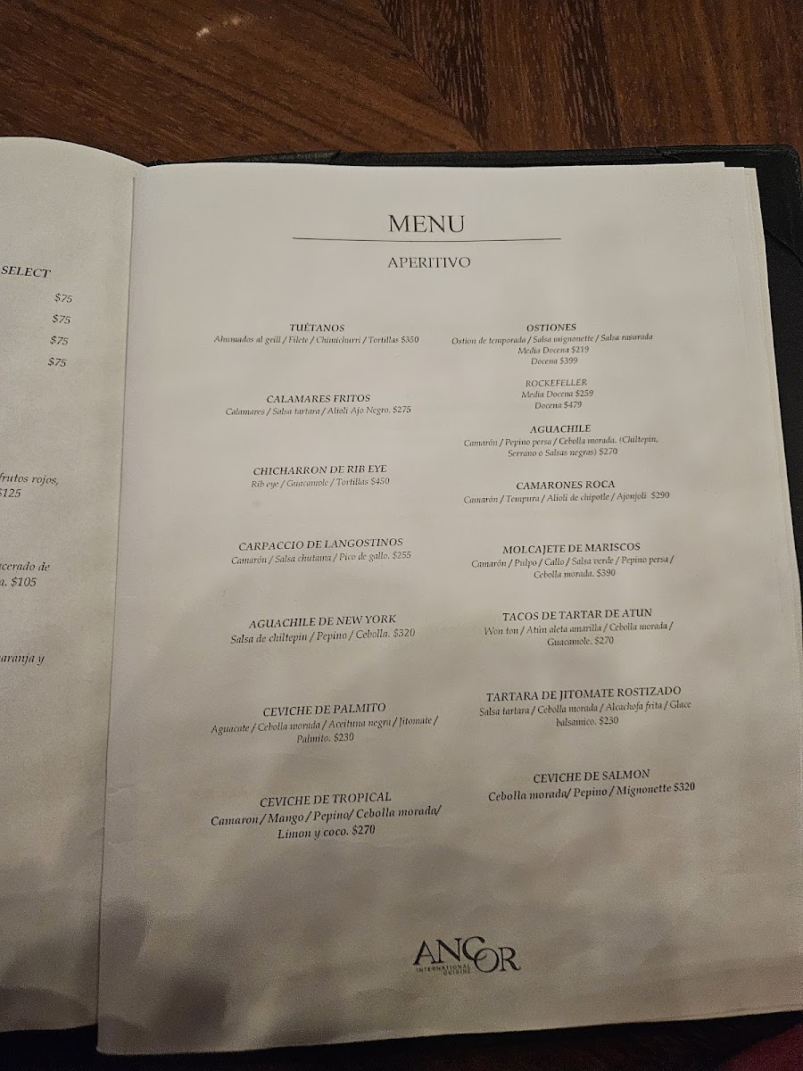 ANCOR RESTAURANT Photo Menu 5