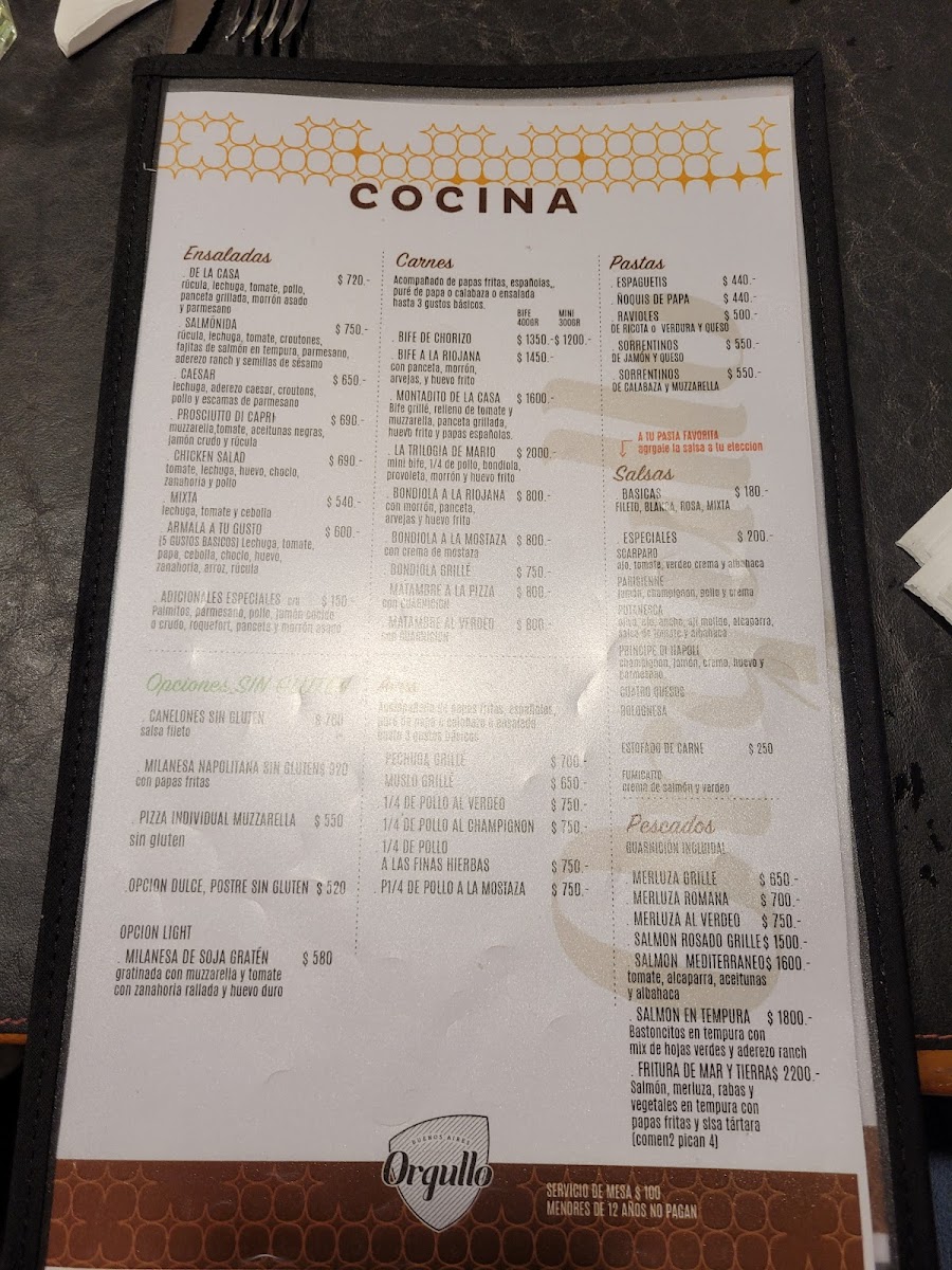Orgullo Restaurante Goyena Photo Menu 3