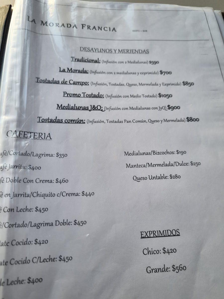 La Morada Photo Menu 2