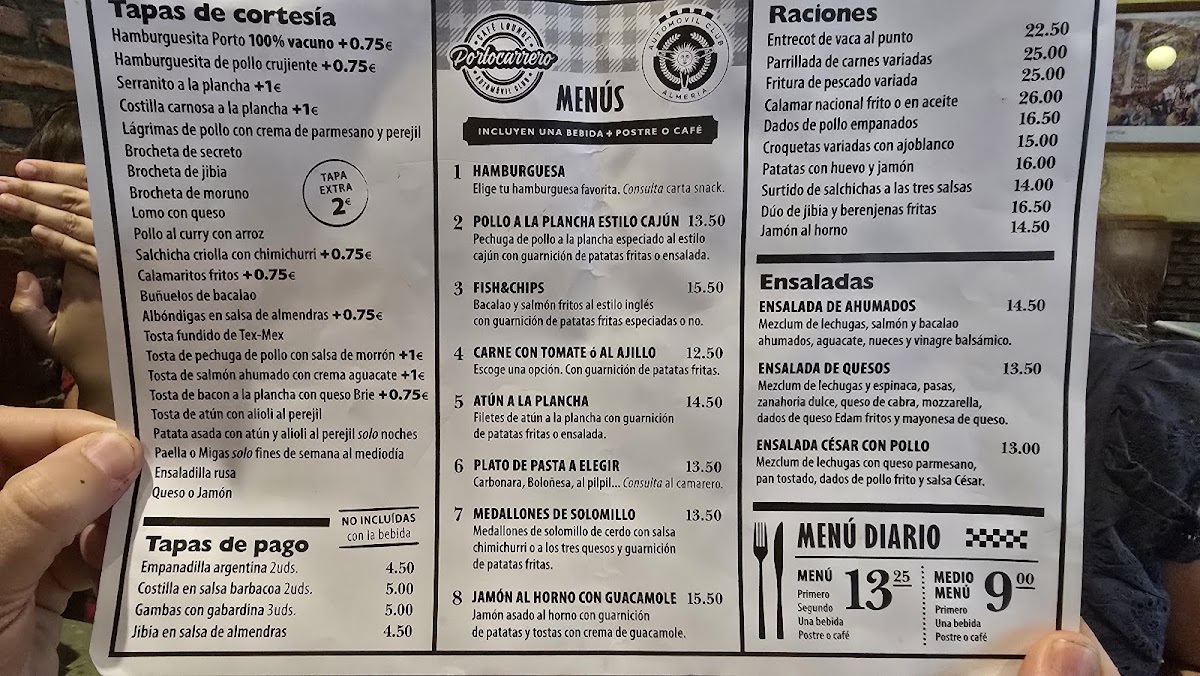 Cafetería Portocarrero Photo Menu 1